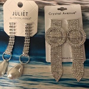 Juliet by Crystal Avenue Silver Dangle Earrings
